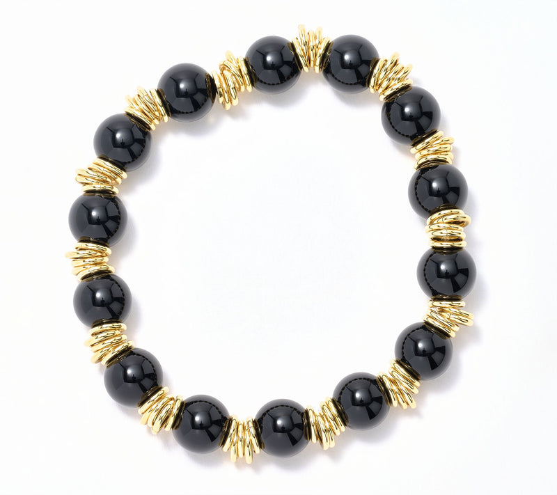 David Markstein Bronze Gemstone Bead & Rondels Stretch Bracelet — View 9