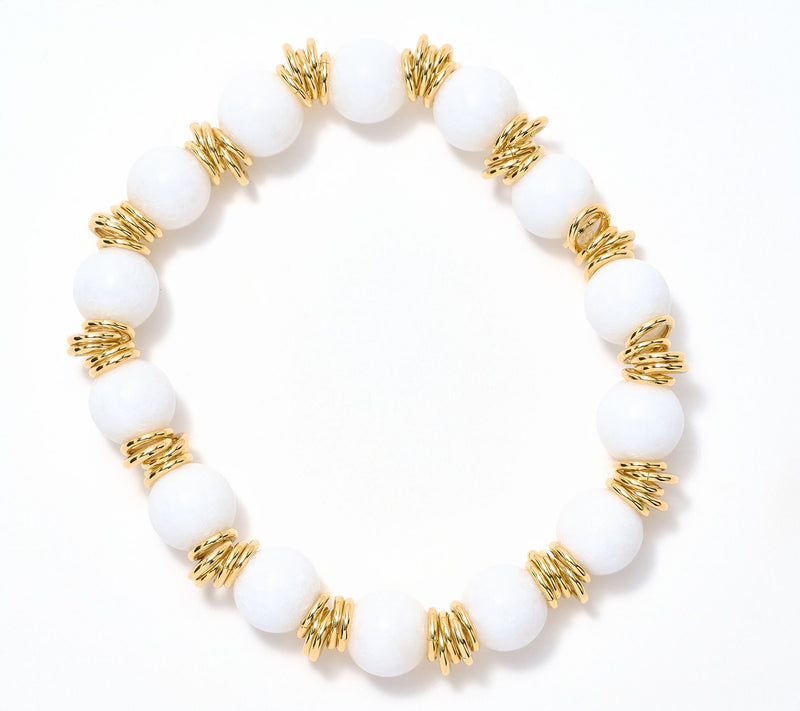 David Markstein Bronze Gemstone Bead & Rondels Stretch Bracelet — View 19