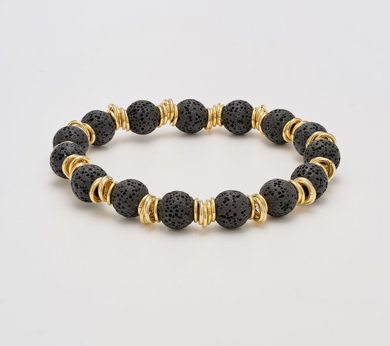 David Markstein Bronze Gemstone Bead & Rondels Stretch Bracelet — View 3