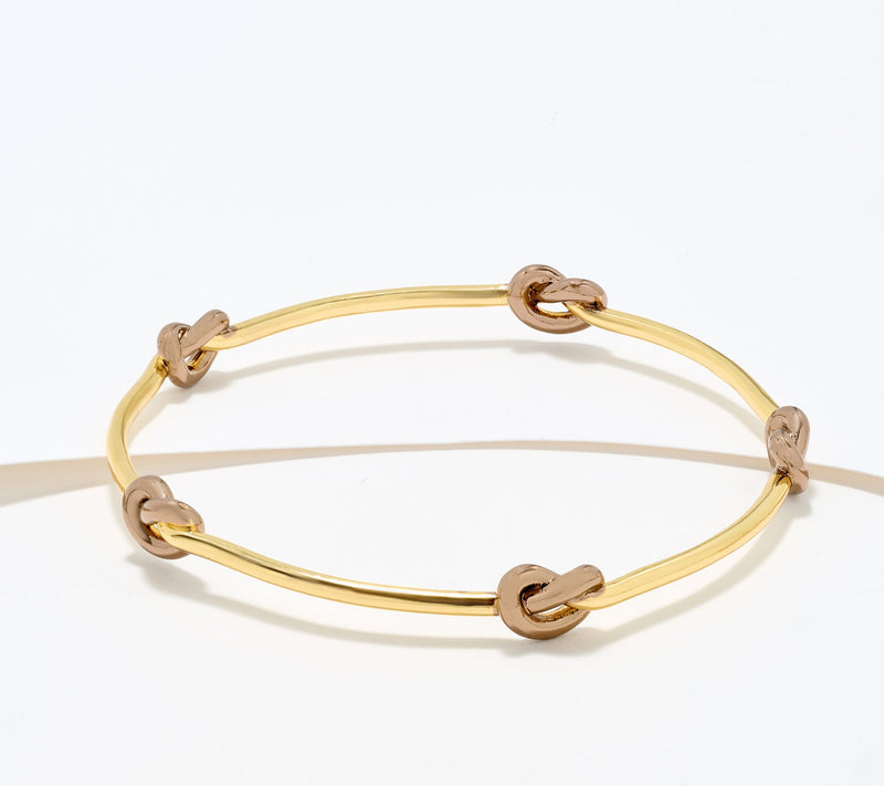 David Markstein Bronze Dimensional Love Knot Slip on Bangle — View 15