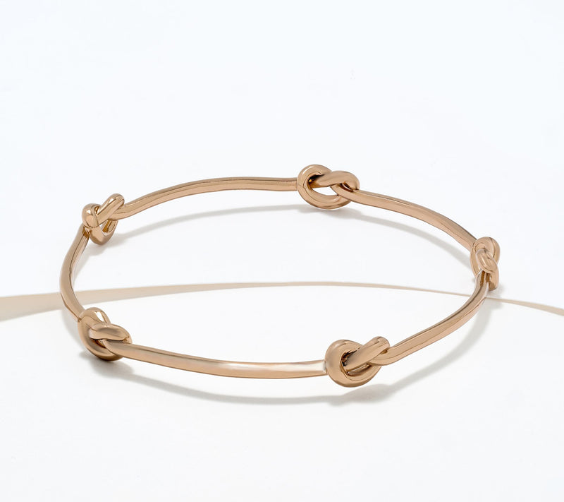 David Markstein Bronze Dimensional Love Knot Slip on Bangle — View 17