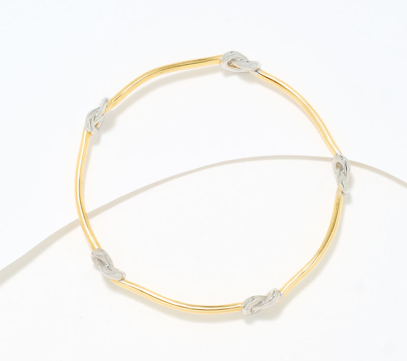 David Markstein Bronze Dimensional Love Knot Slip on Bangle — View 8