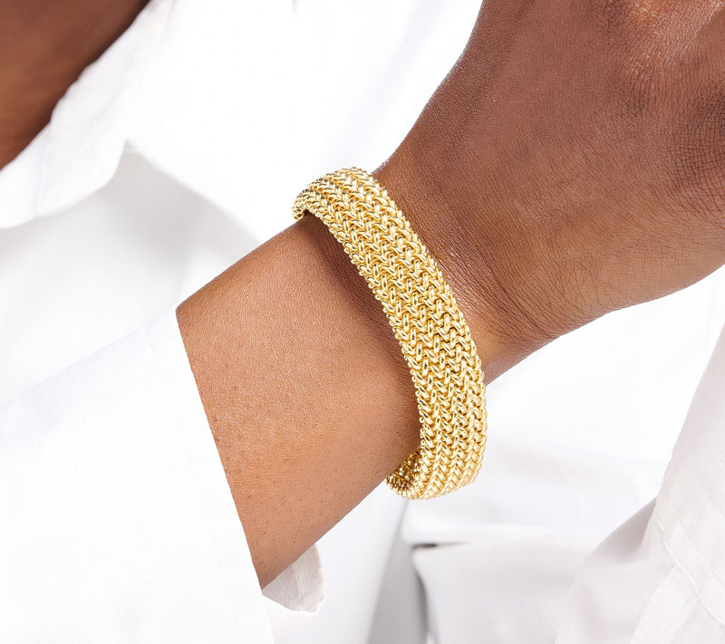 David Markstein Bronze Italian Tessuto Magnetic Bracelet — View 3