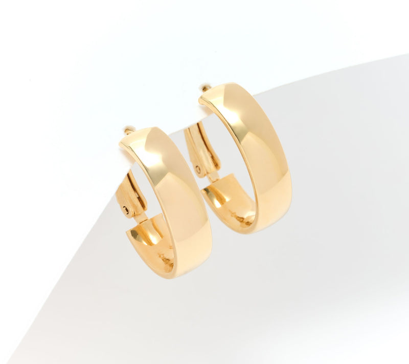 David Markstein Bronze Omega Back 3/4" Hoop Earrings — View 11