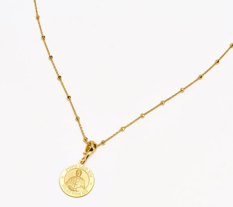 David Markstein Sterling Silver Pope Leo the 14th Pendant w/ 20" Chain — Main view