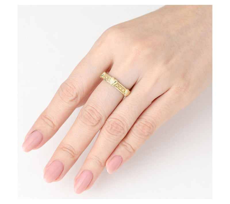 Dallas Prince 14K Gold Clad Marcasite Unity Hearts Ring — View 6