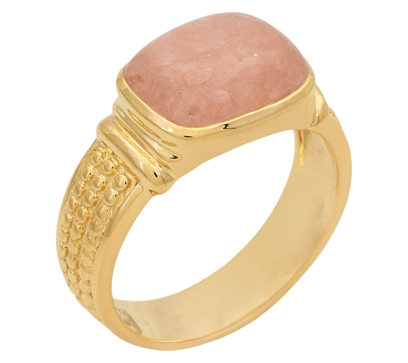 Affinity Gems Cushion Cut Solitaire Ring, 14K Gold Plated — View 9