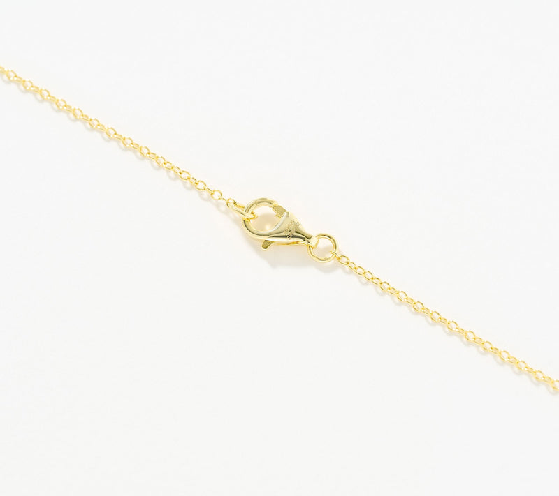 Diamonique Classics Bezel Set Station Necklace, Sterling Silver — View 3