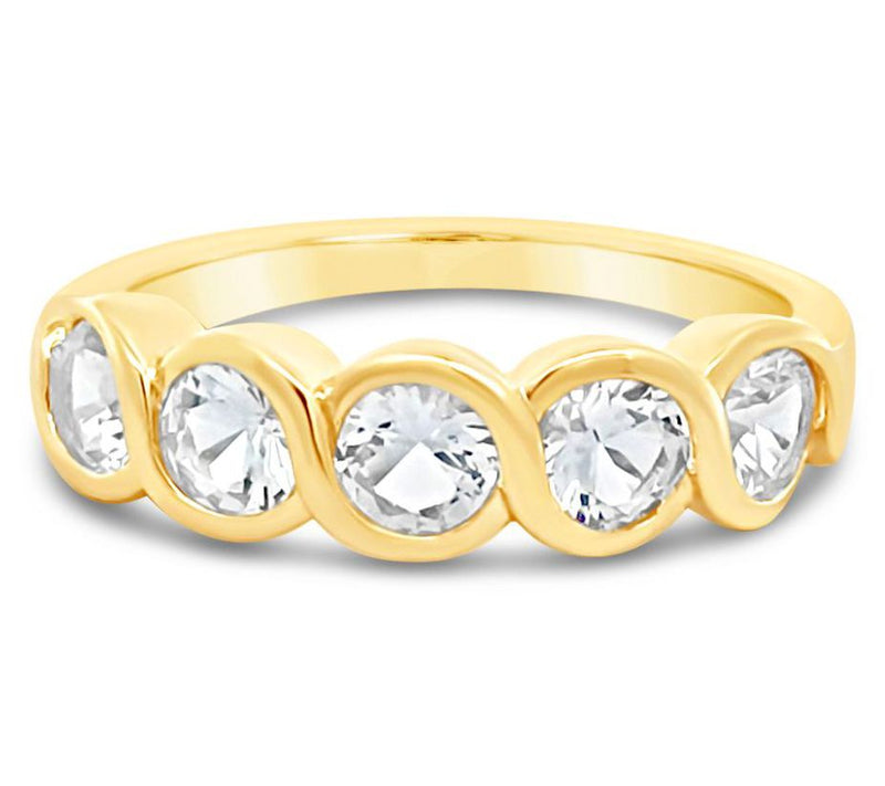 Ariva 18K Gold Clad White Topaz Fionna Ring — Main view