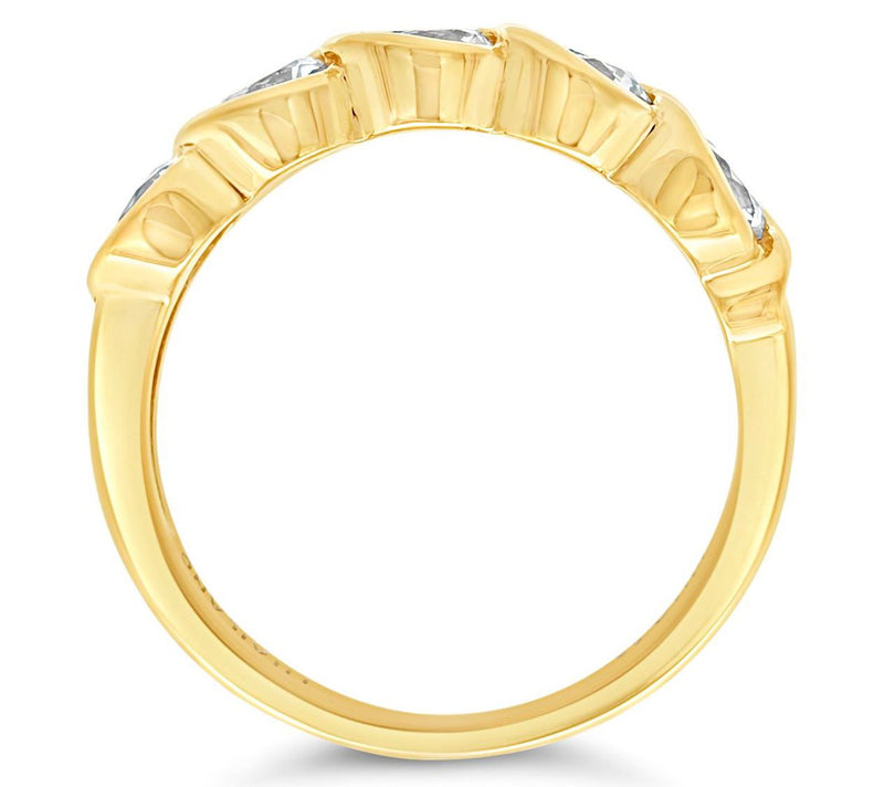Ariva 18K Gold Clad White Topaz Fionna Ring — View 2