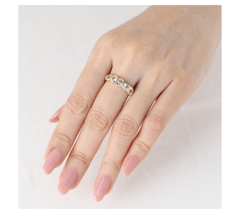 Ariva 18K Gold Clad White Topaz Fionna Ring — View 5