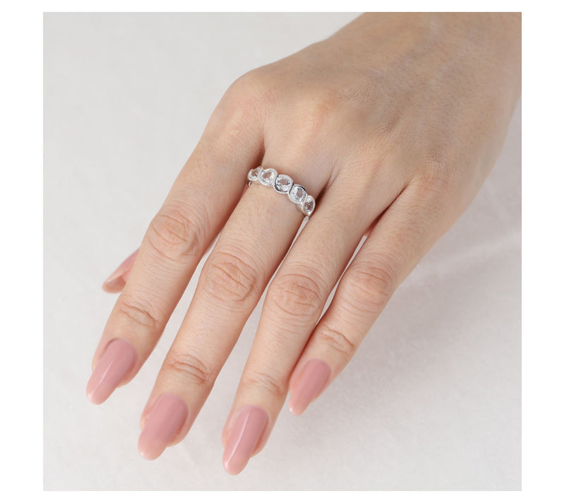 Ariva Sterling Silver White Topaz Fionna Ring — View 5
