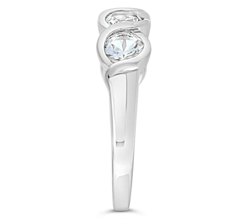 Ariva Sterling Silver White Topaz Fionna Ring — View 3