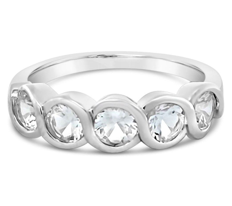 Ariva Sterling Silver White Topaz Fionna Ring — Main view