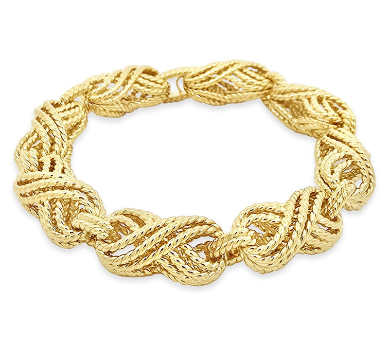 Tiffany Kay Sterling 14K Gold Clad Eyelit LinkBracelet — Main view