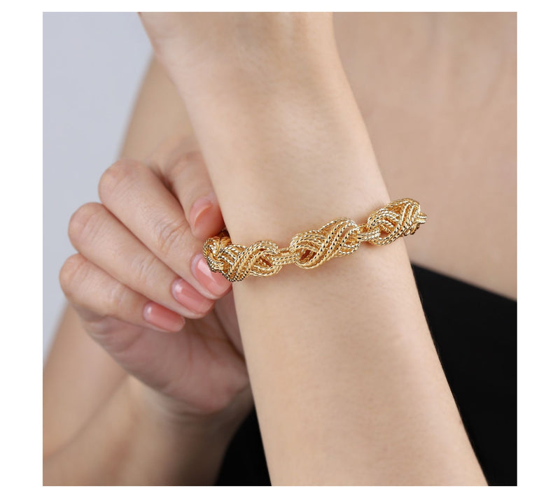 Tiffany Kay Sterling 14K Gold Clad Eyelit LinkBracelet — View 5