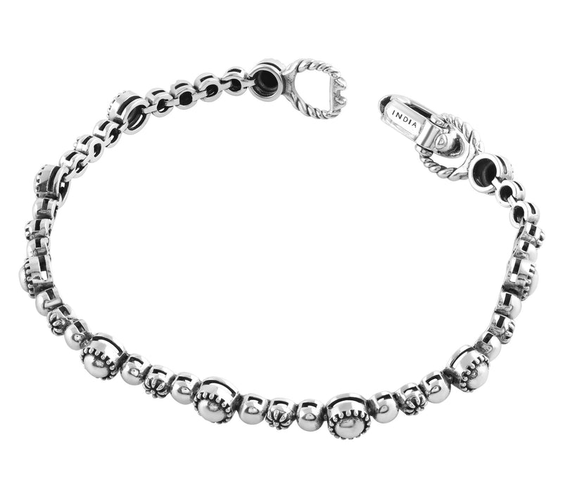 American West Sterling Silver Concha Tennis Bracelet — View 3