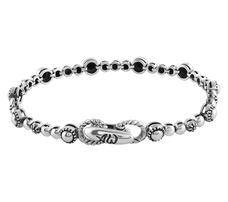 American West Sterling Silver Concha Tennis Bracelet — View 2