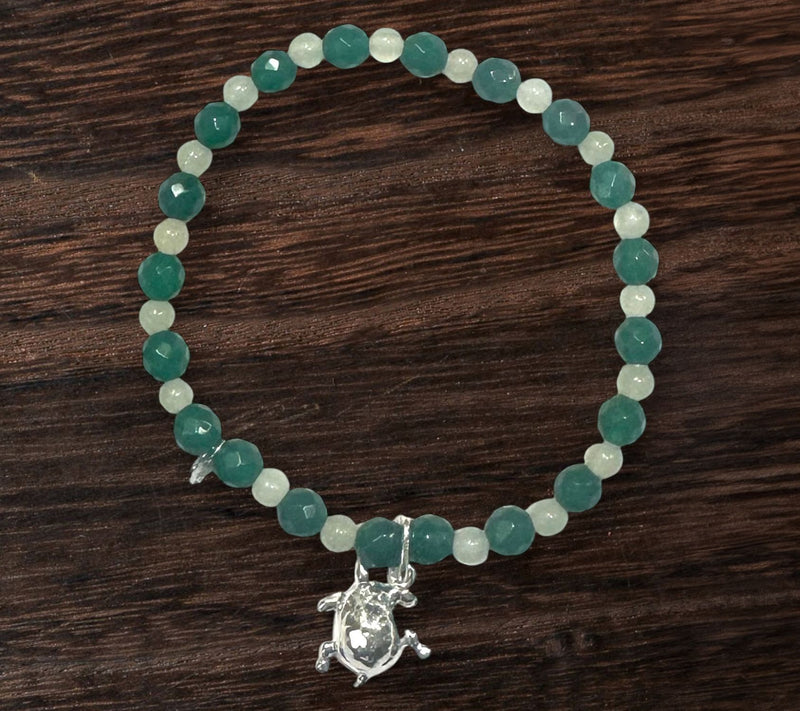 Alkeme Sterling Tide of Time Turtle Gemstone Bead Bracelet — View 2