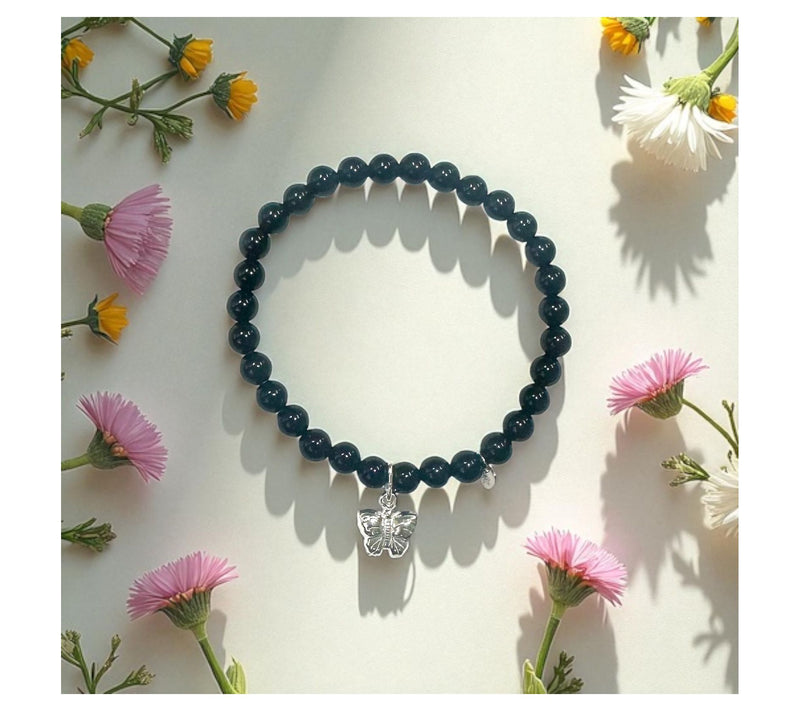 Alkeme Sterling Silver Onyx Charm Bracelet — View 5