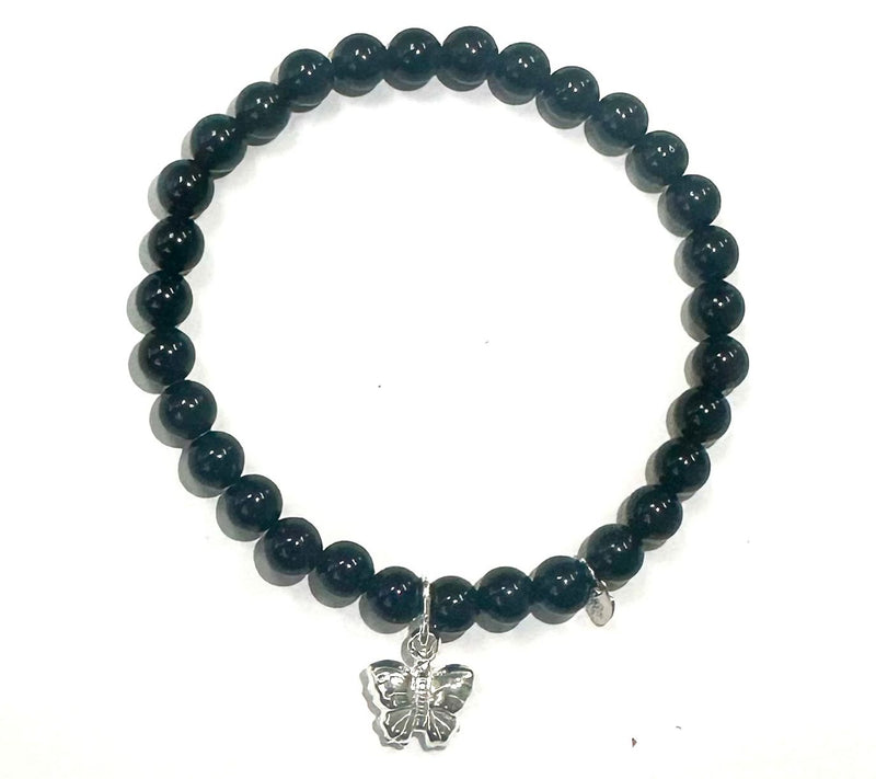 Alkeme Sterling Silver Onyx Charm Bracelet — View 19