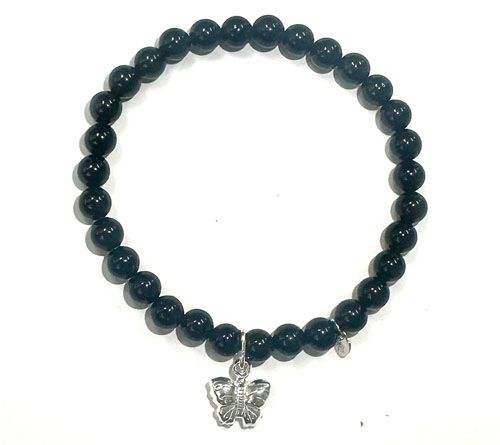 Alkeme Sterling Silver Onyx Charm Bracelet — View 12