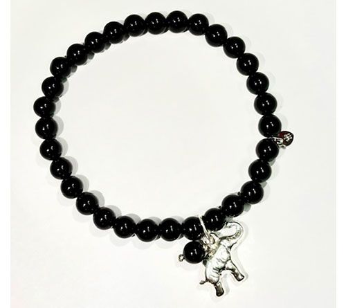 Alkeme Sterling Silver Onyx Charm Bracelet — View 13