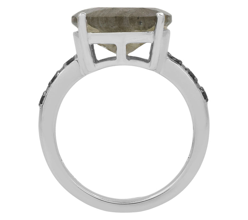 Affinity Gems Labradorite & Black Spinel Ring,Sterling — View 5