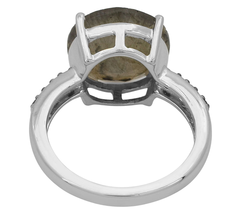 Affinity Gems Labradorite & Black Spinel Ring,Sterling — View 3