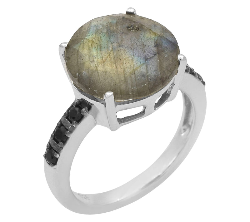 Affinity Gems Labradorite & Black Spinel Ring,Sterling — View 8