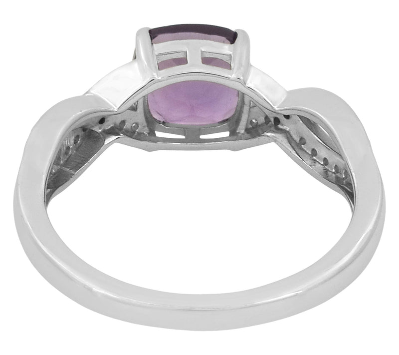 Affinity Gems Amethyst & White Topaz Ring, Sterling Silver — View 3