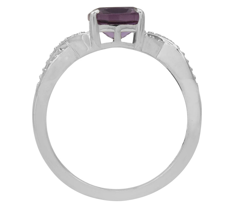 Affinity Gems Amethyst & White Topaz Ring, Sterling Silver — View 5