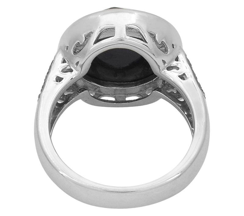 Affinity Gems Black Spinel Ring, Sterling Silver — View 3