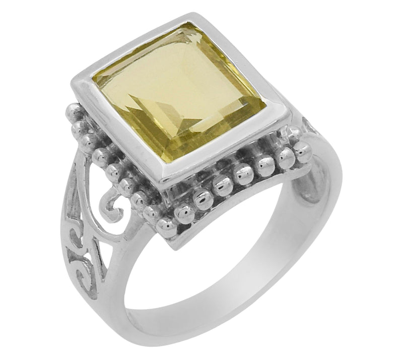 Affinity Gems Lemon Quartz Cocktail Ring, Sterling Silver — Main view