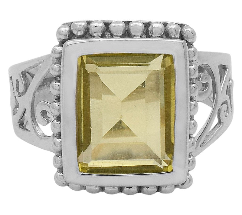 Affinity Gems Lemon Quartz Cocktail Ring, Sterling Silver — View 2