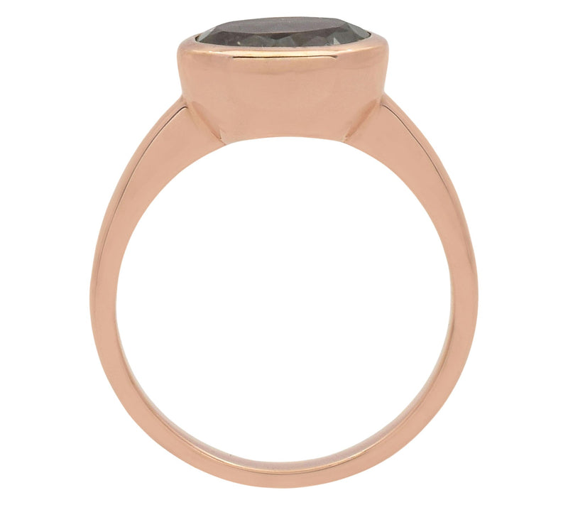 Affinity Gems Prasiolite Solitaire Ring, 14K Rose Gold Plated — View 5