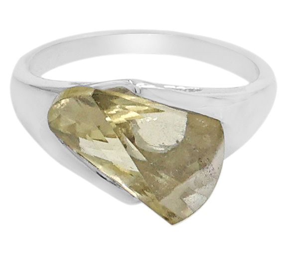 Affinity Gems Lemon Quartz Solitaire Ring, Sterling — View 2