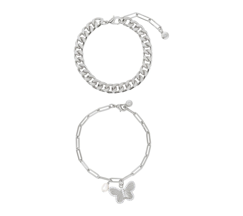 Ettika Butterfly Charm & Chain Bracelet Set — View 3