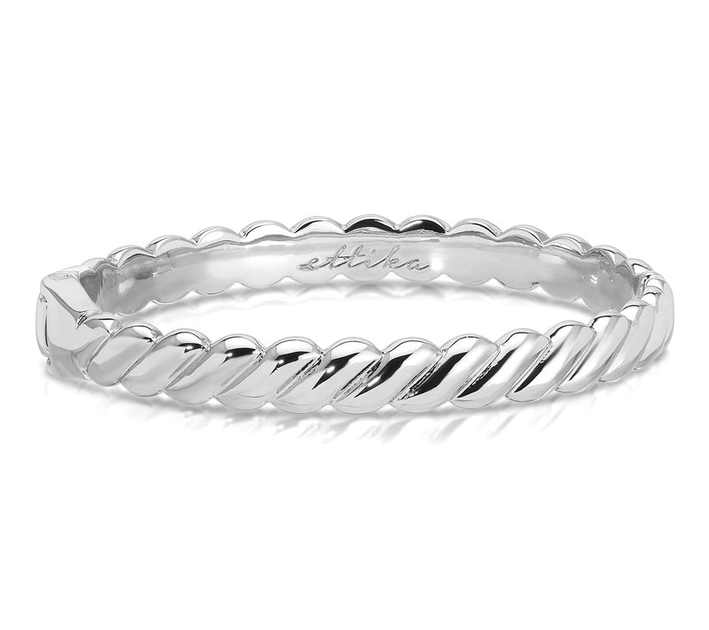 Ettika Polished Twisted Bangle — View 6