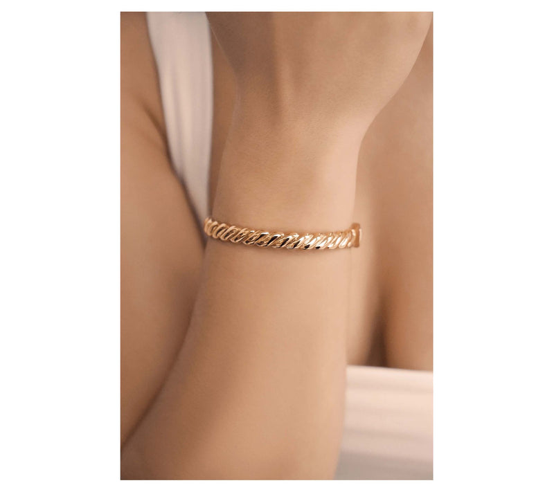 Ettika Polished Twisted Bangle — View 2