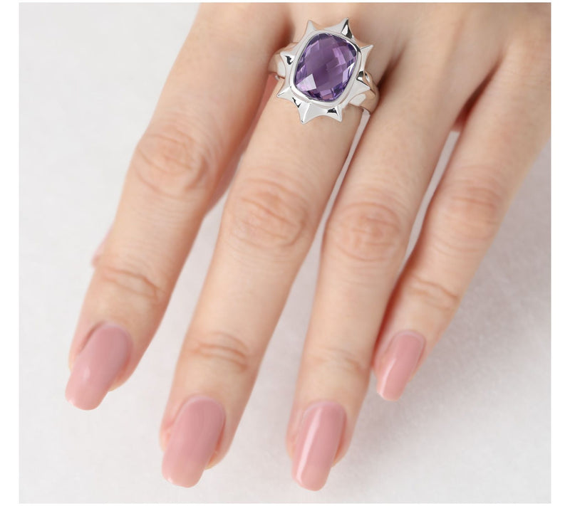 Margo Manhattan Sterling Amethyst Ella Ring — View 4