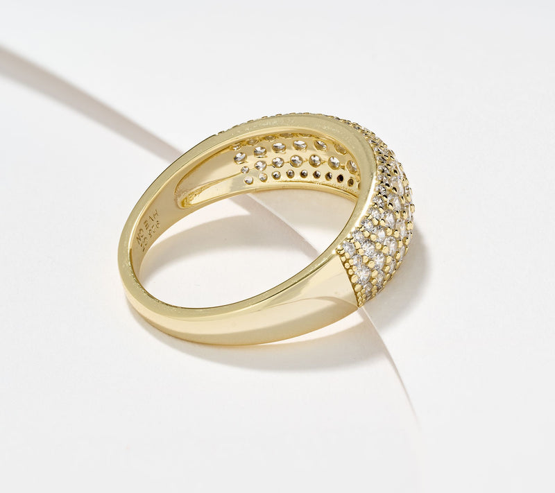 Diamonique Classics Pave Band Ring, Sterling Silver — View 2