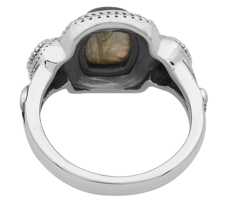 Artisan Crafted Labradorite & Blue Topaz Ring,Sterling — View 3