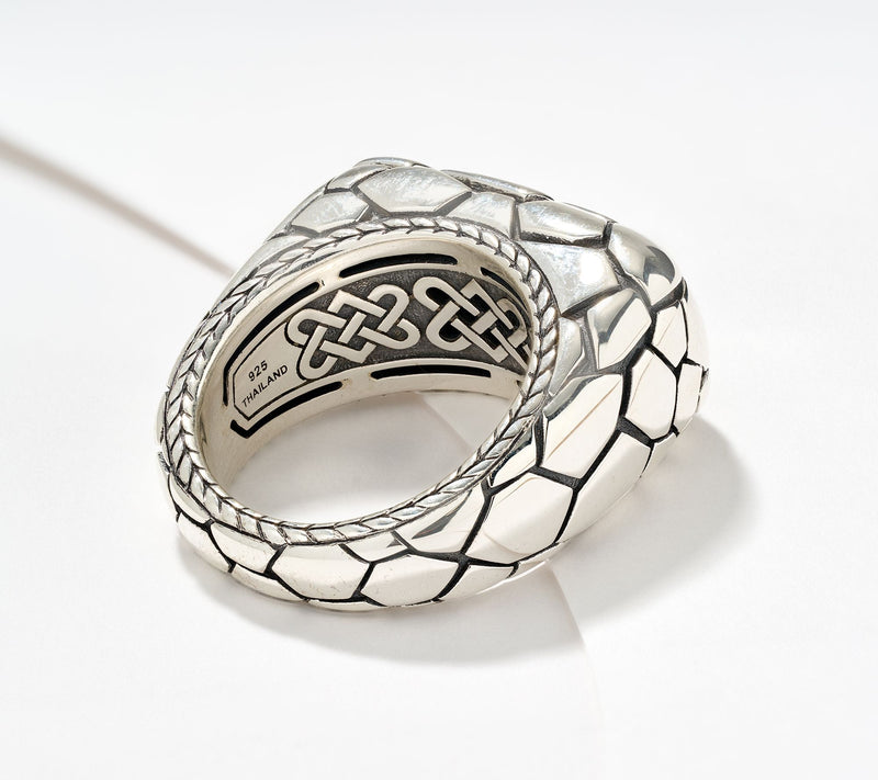 JAI Ireland Sterling Silver Finn's Path Textured Ring — View 2