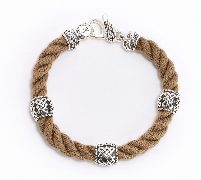 JAI Ireland Sterling Silver Sailors Knot Station Cara Rope Bracelet — View 5