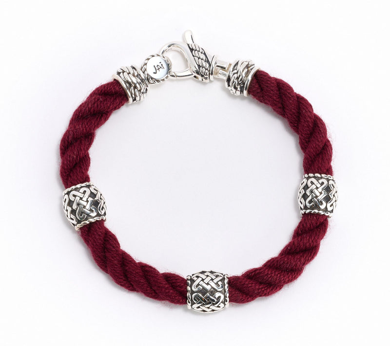 JAI Ireland Sterling Silver Sailors Knot Station Cara Rope Bracelet — View 7