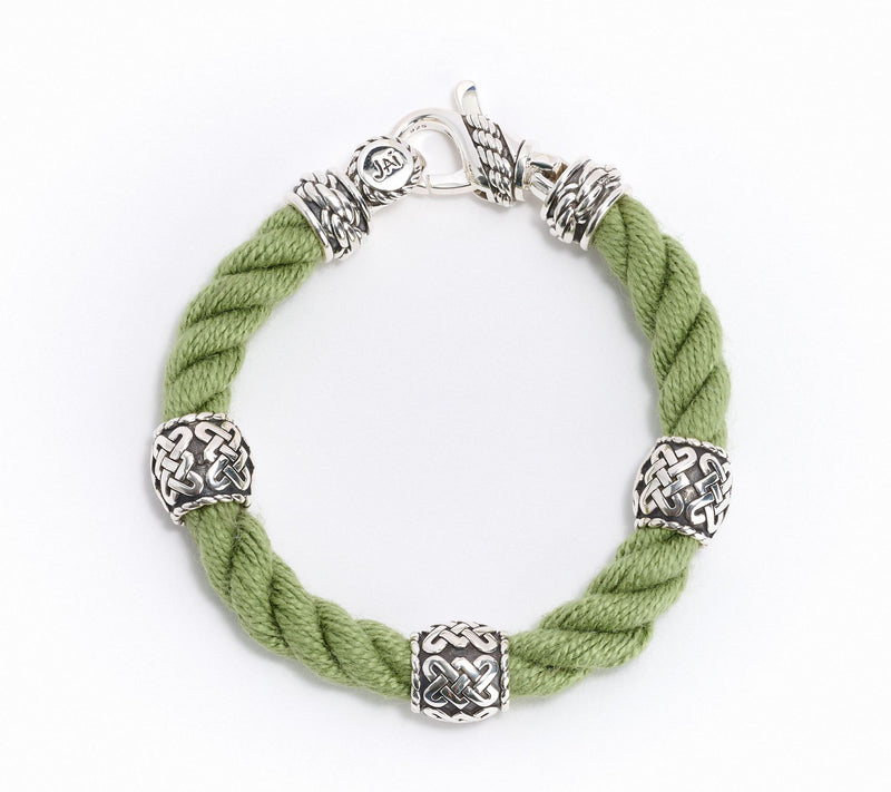 JAI Ireland Sterling Silver Sailors Knot Station Cara Rope Bracelet — Main view