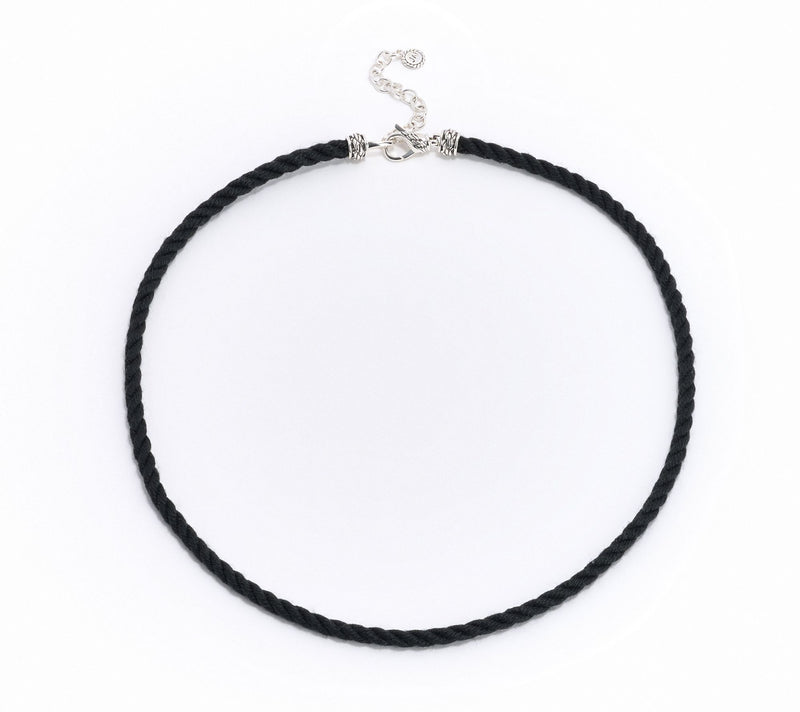 JAI Ireland Sterling Silver Cara Rope Cord 18" Necklace — View 3