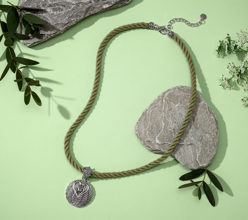 JAI Ireland Sterling Silver Cara Rope Cord 18" Necklace — View 16