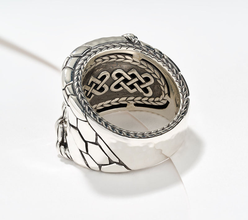 JAI Ireland Sterling Silver Northern Coast Saddle Ring — View 2